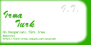 irma turk business card
